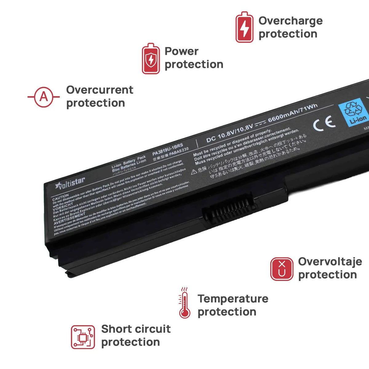 Batería De Alta Capacidad Para Portátil Toshiba L630 L640 L640D L645 L645D L650 Pa3634U Pa3635U Pa3636U