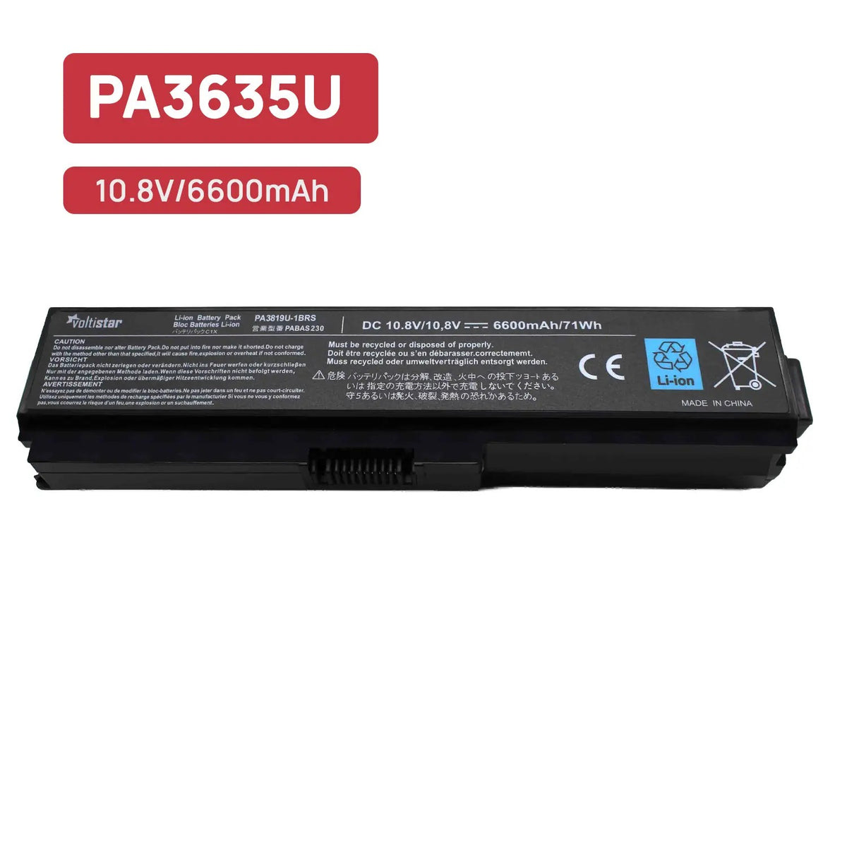 Batería De Alta Capacidad Para Portátil Toshiba L630 L640 L640D L645 L645D L650 Pa3634U Pa3635U Pa3636U