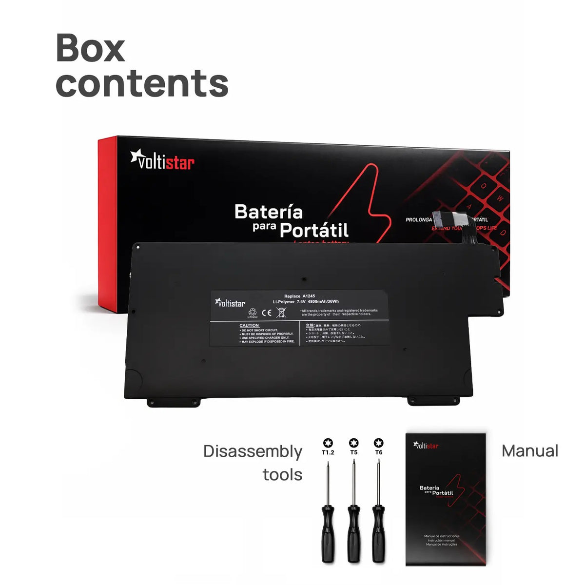 Batería Para Portátil Apple Macbook Air 13" A1245 A1237 A1304 Z0Fs Mb003 Mc233 Mc234