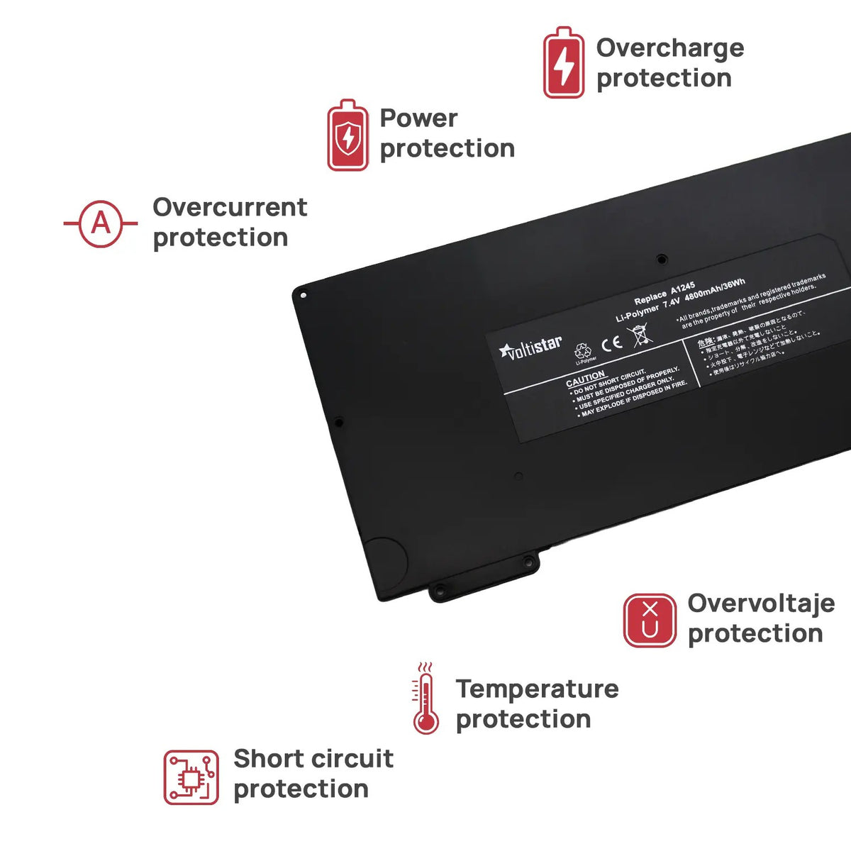 Batería Para Portátil Apple Macbook Air 13" A1245 A1237 A1304 Z0Fs Mb003 Mc233 Mc234