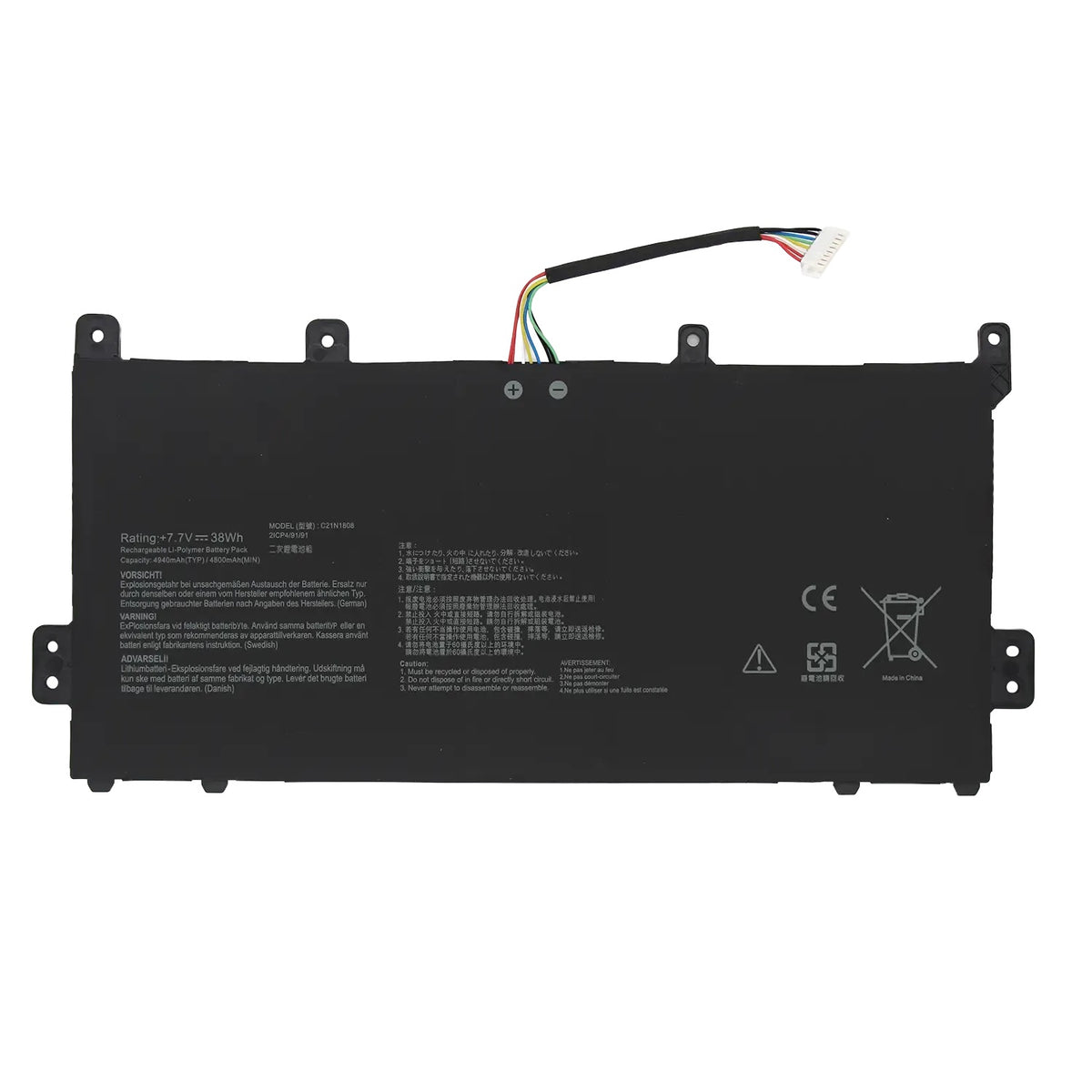 Batería Para Portátil Asus Chromebook C423 C423Na C523 C523Na C523Na-Dh02 C523Na-Ih24T - C21N1808