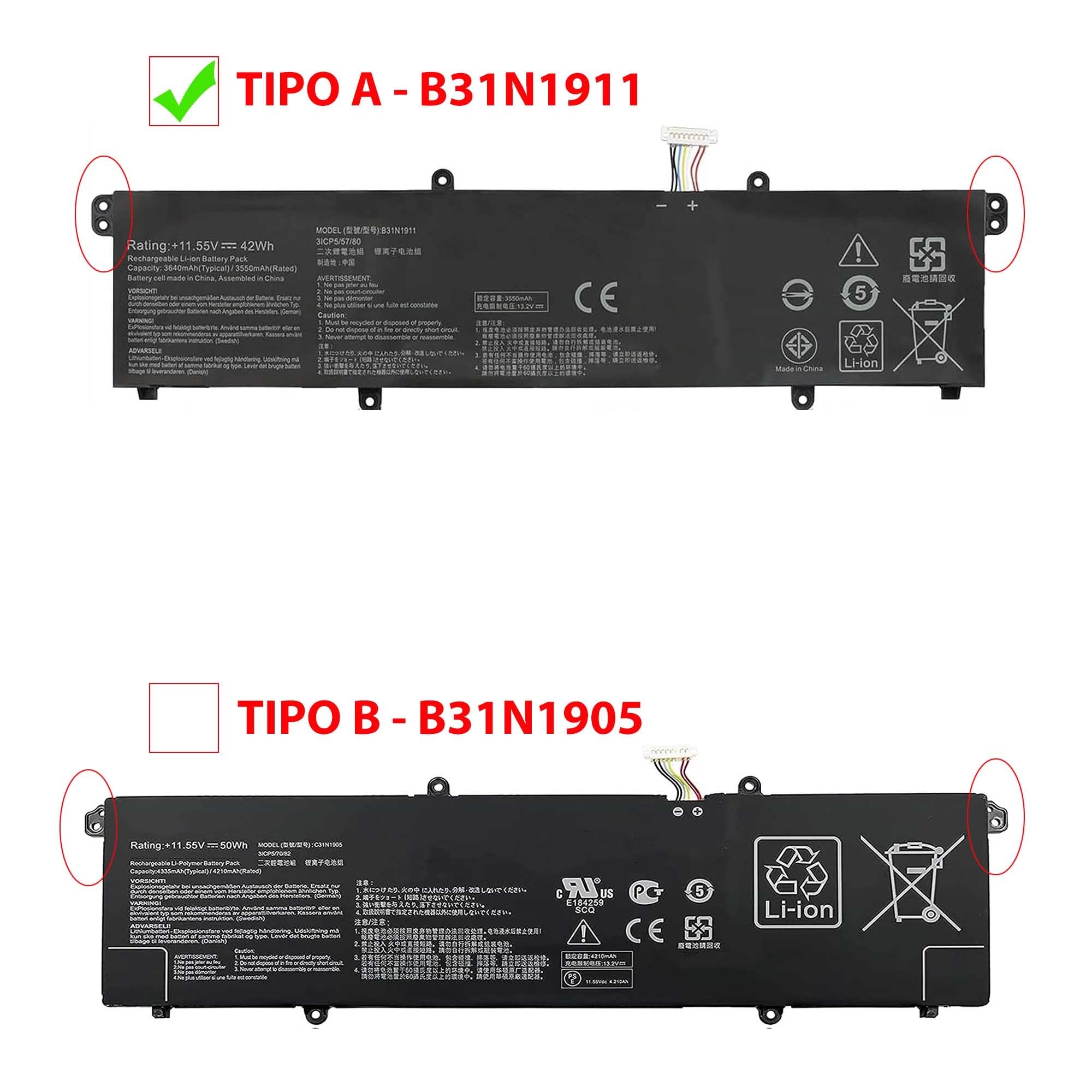 Batería Para Portátil Asus Vivobook 14 S433Fa K433Fa V433Fa