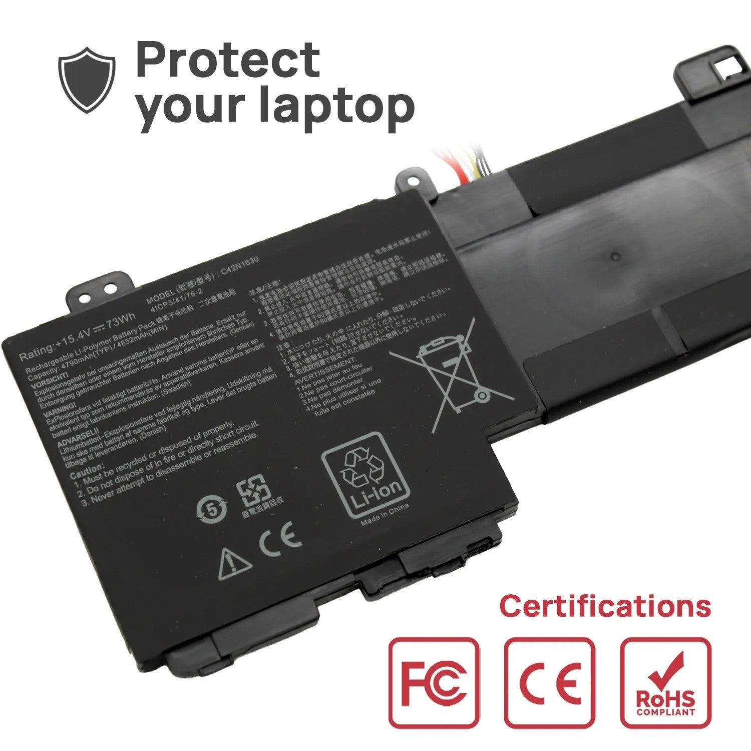 Batería Para Asus Zenbook Pro Ux550Vd Ux550Ve | C42N1630 15.44V 73Wh
