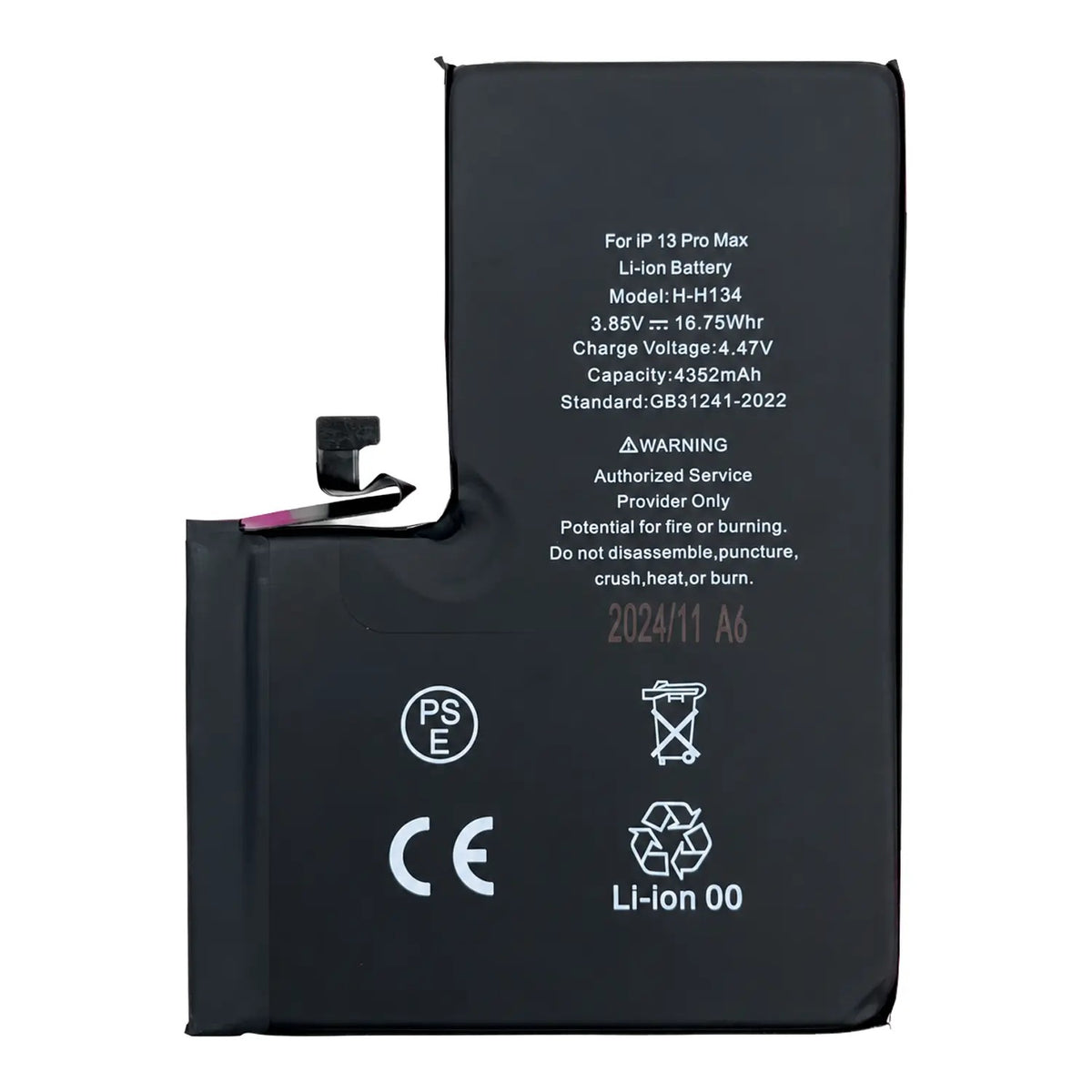Batería Para Iphone 13 Pro Max | 4350Mah - Oem | Interna Repuesto | Adhesivo Preinstalado | Con Flex | Alta Capacidad