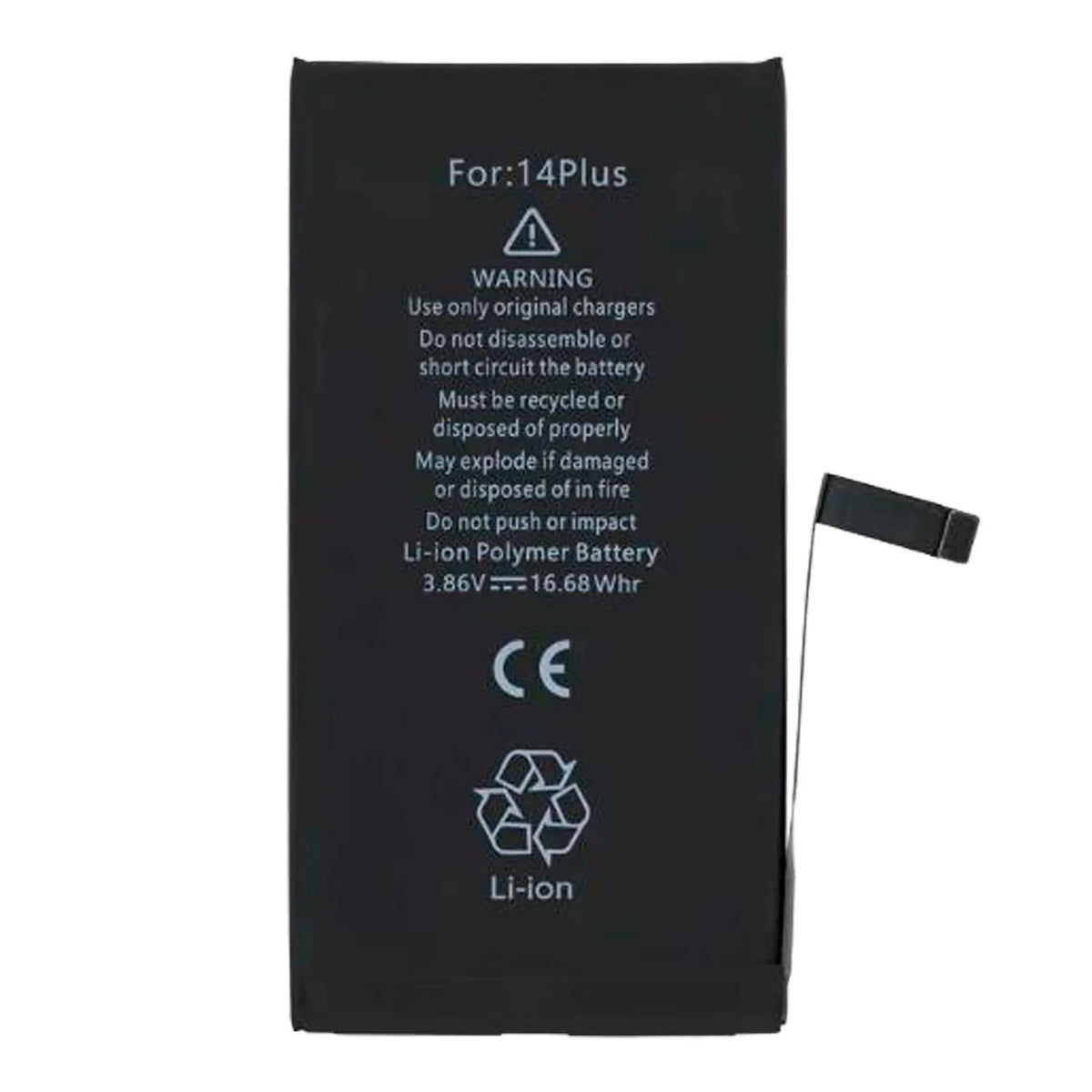 Batería Para Iphone 14 Plus | 4325Mah - Oem | Interna Repuesto | Adhesivo Preinstalado | Con Flex | Alta Capacidad