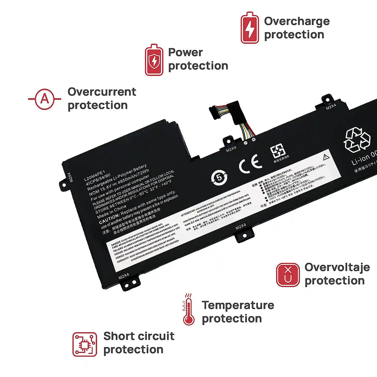 Batería Para Lenovo Ideapad 5 Pro 16Ach6 16Ihu6 16Arh7 | L20M4Pe1 15.44V 75Wh