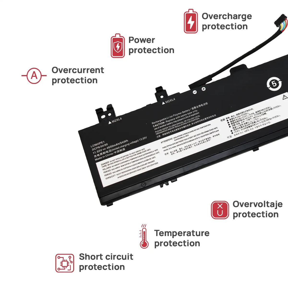 Batería Para Portátil Lenovo Ideapad 5 2-In-1 14Ahp9 14Iru9 16Ahp9 | L23M3Pe1 11.55V