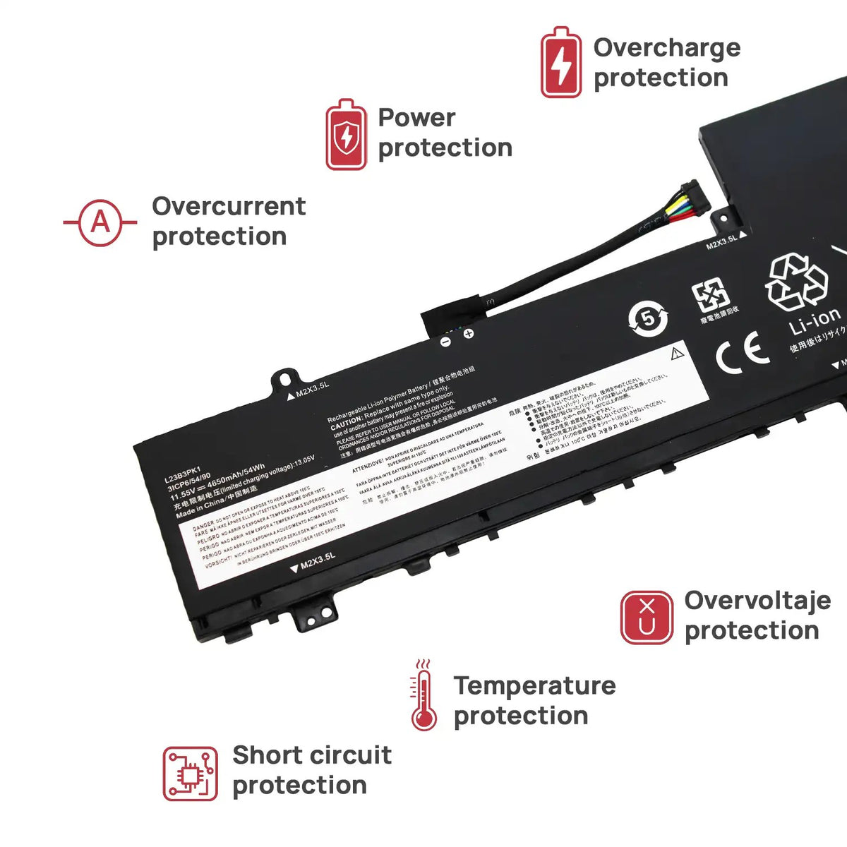 Batería Para Portátil Lenovo Ideapad Slim 5-14Ihp9 15Irh9 16Ahp9 | L23B3Pk1 11.55V