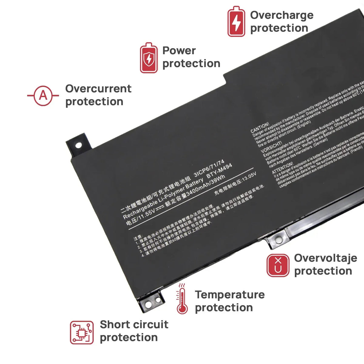 Batería Para Portátil Msi Modern 15 B12M 14 A10Sc