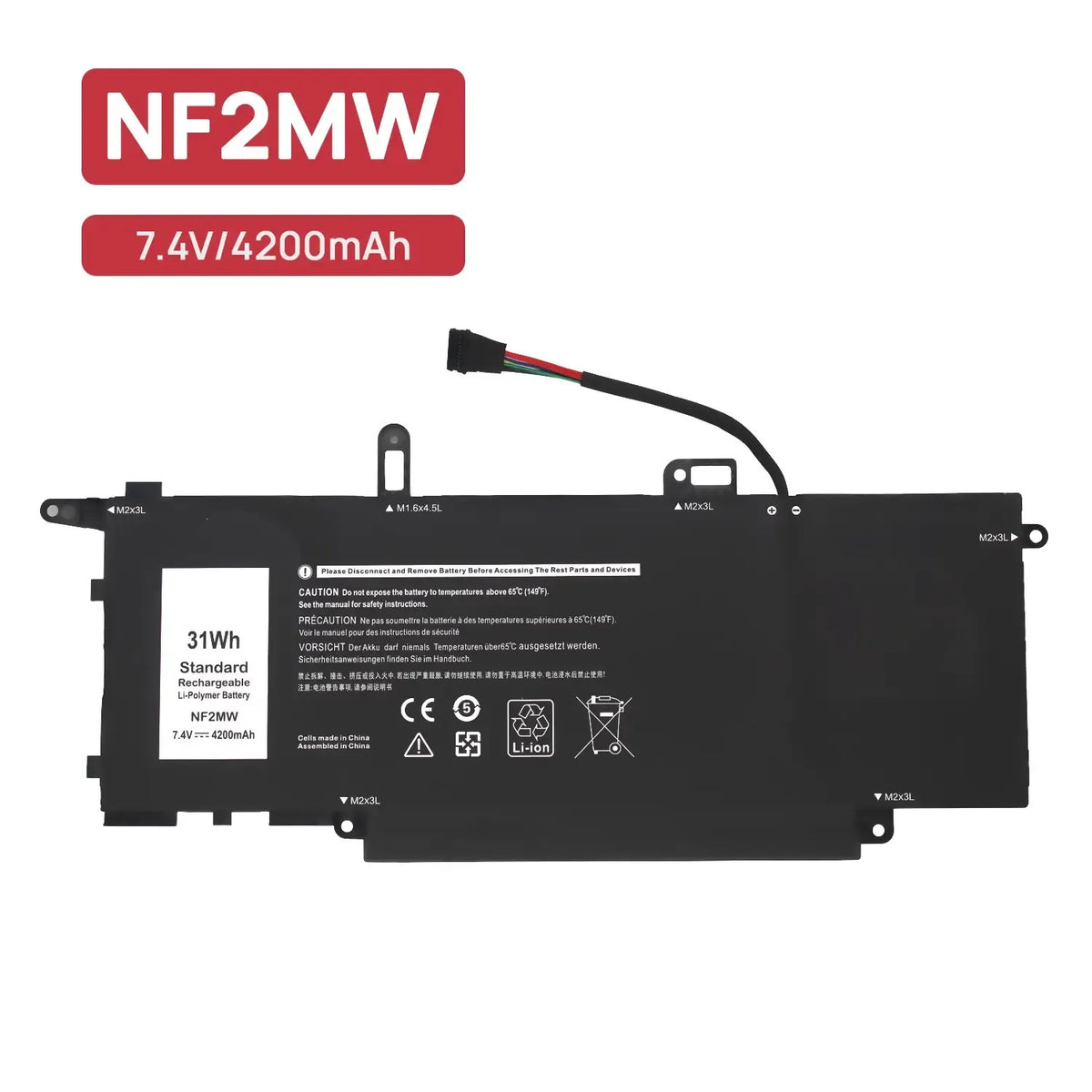 Batería Nf2Mw Para Portátil Dell 7.4V 4200Mah Inspiron 7400 | Latitude 7400 | Latitude 9410