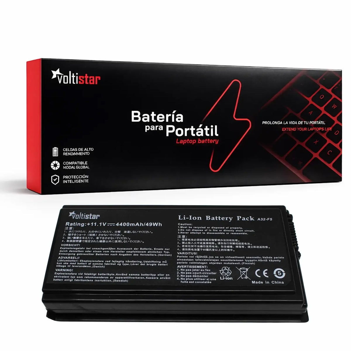Batería Para Portátil Asus A32-F5 70-Nlf1B2000 70-Nlf1B2000Z 70-Nlf1B2000Y