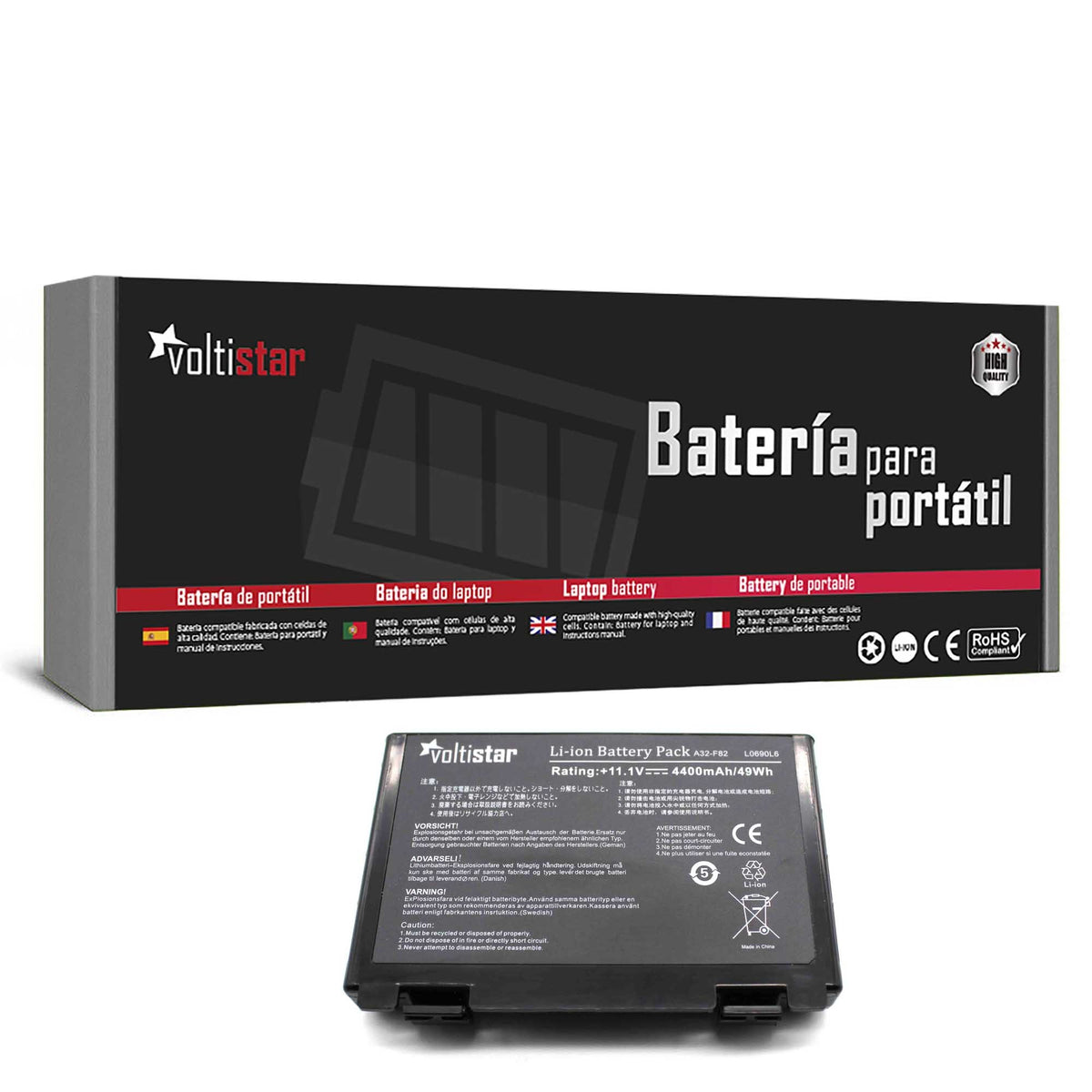 Batería Para Portátil Asus A32-F82 A32-F52 L0A2016 X5D X5Din Xdin