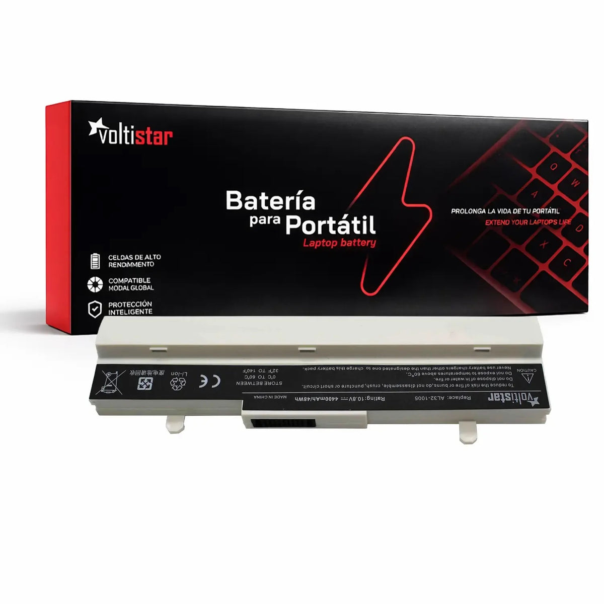 Batería Para Portátil Asus Pc 1005 1005H 1005Ha 1005Ha-A 1005Hab Blanca