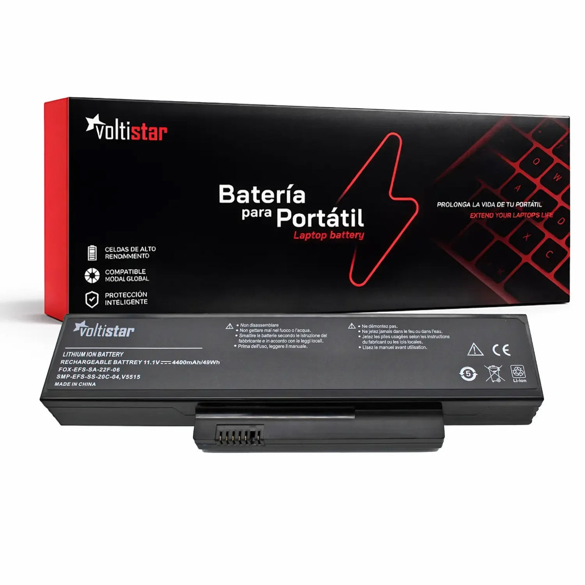 Batería Para Portátil Fujitsu Siemens Esprimo Mobile V6515 V5535 V5515 V5515-T2130 V5535 V5555