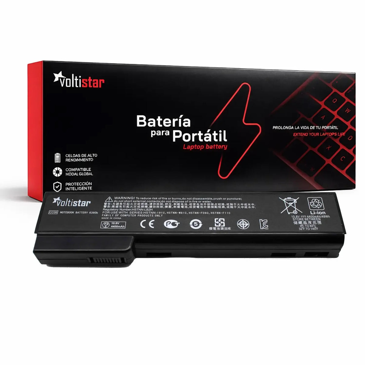 Batería Para Portátil Hp Elitebook 8460P 8460W 8560P 8470P 628668-001 628670-001 10.8V 4400Mah