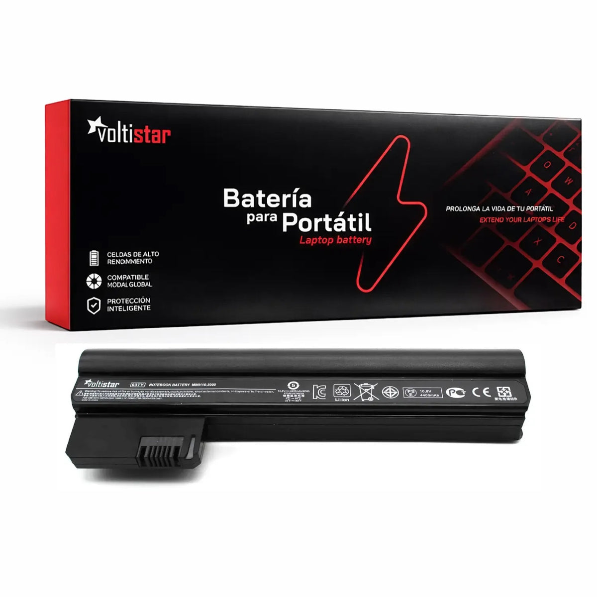 Batería Para Portátil Hp Mini Hstnn-E04C Hstnn-Cb1T Hstnn-Db1U 607762-001 03Ty