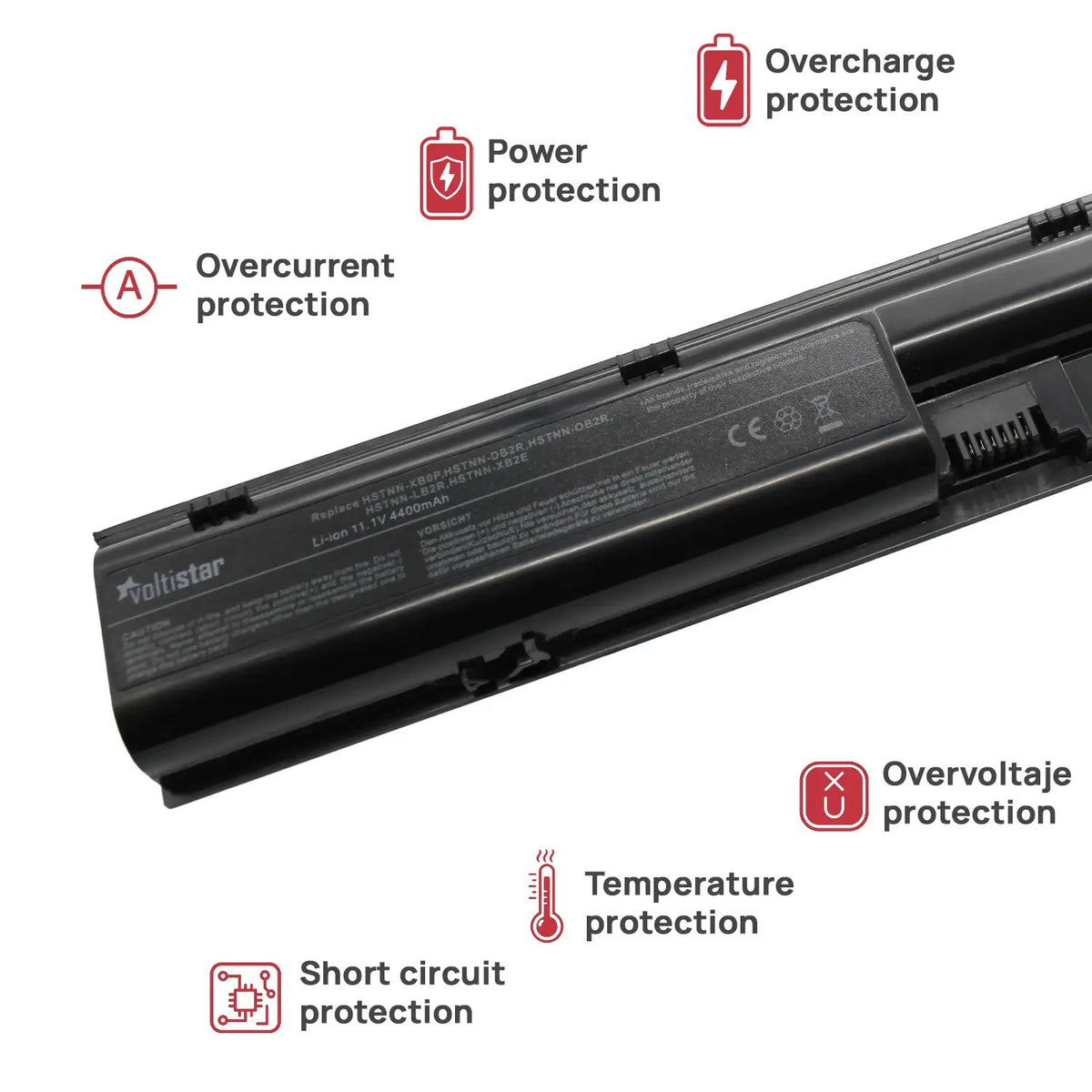 Batería Para Portátil Hp Probook 4330S 4331S 4430S 4435S 4436S 4441S 4445S 4530S
