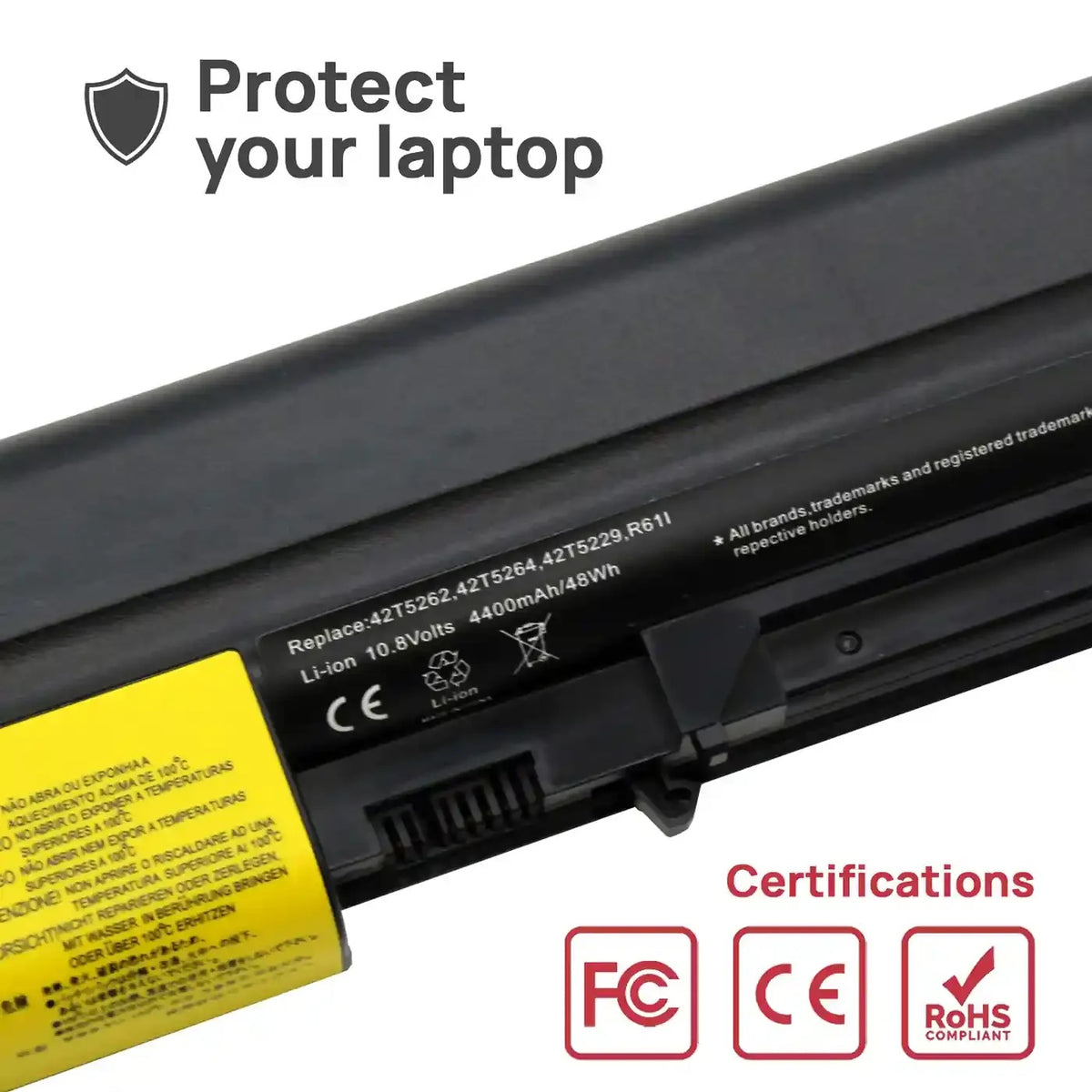 Batería Para Portátil Lenovo Thinkpad R61 T61 R61I R61E 42T5227