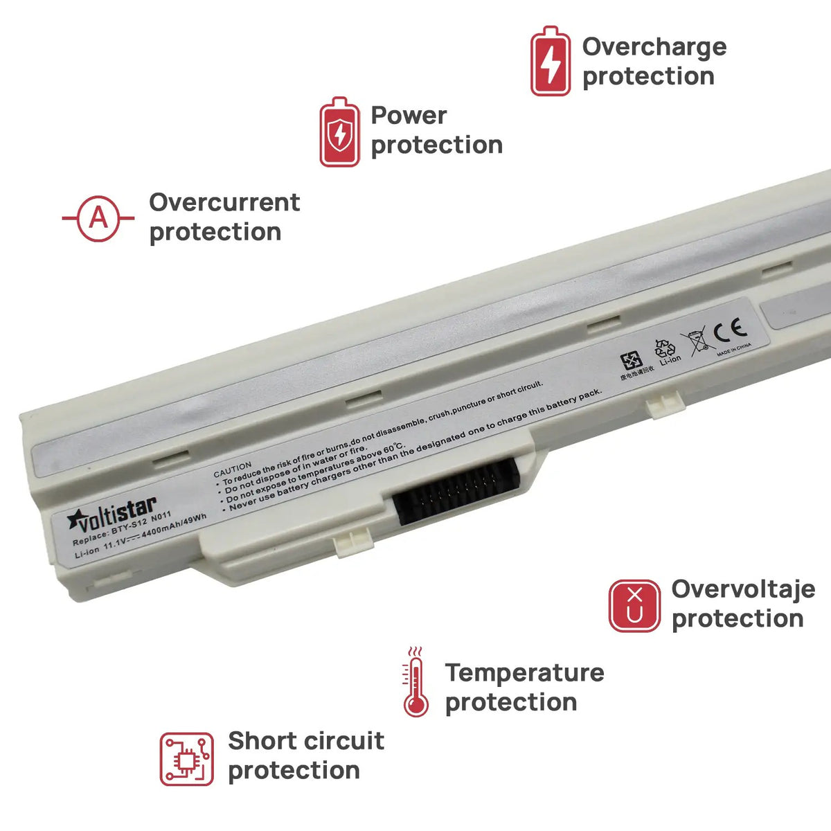 Batería Para Portátil Lg X110 X-110 Bty-S11 Bty-S12 Blanca