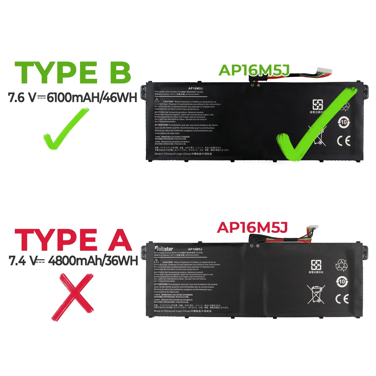 Bateria Para Portátil Acer Ap16M5J Ap16M4J