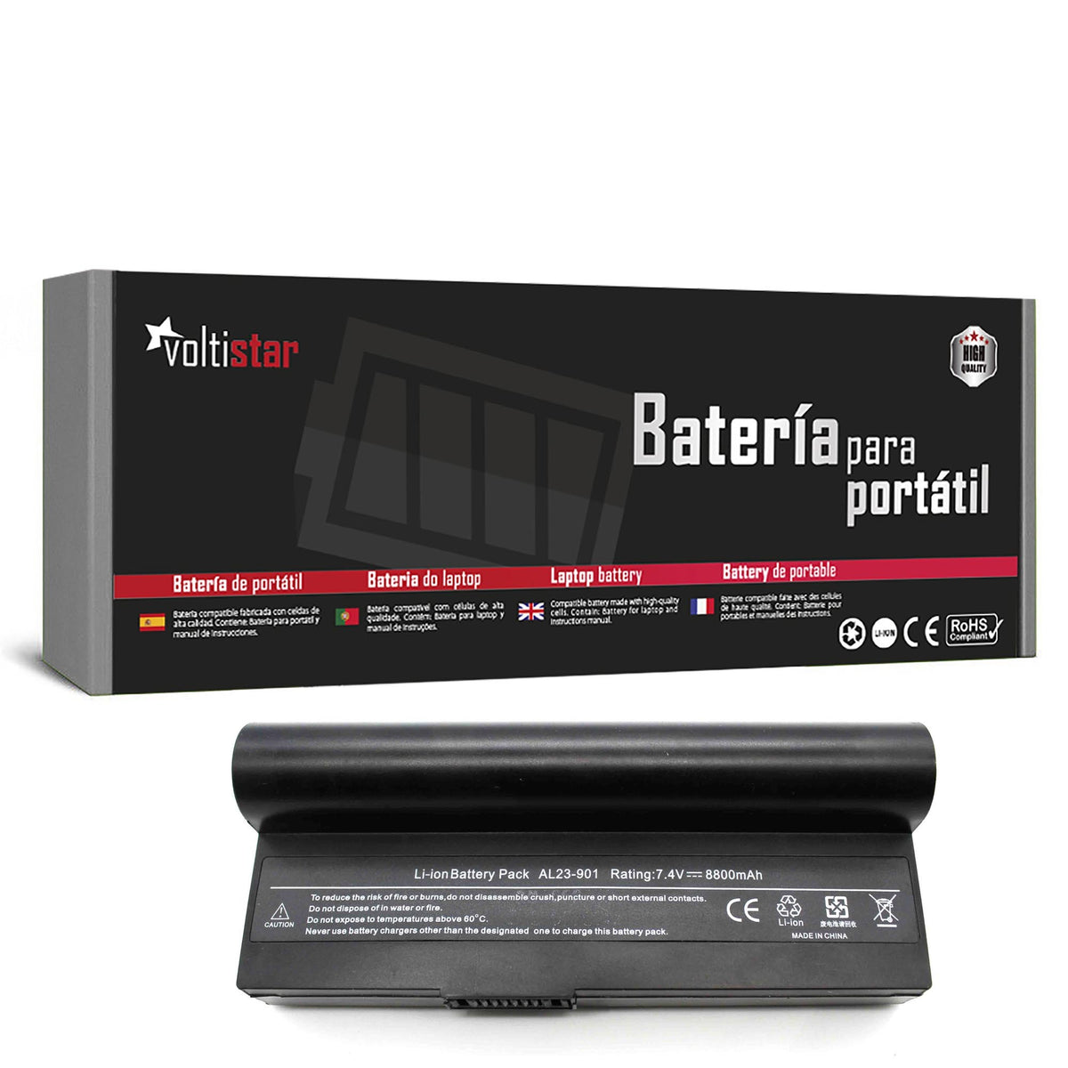 Batería Para Portátil Asus Eee Pc 1000 1000H 1000Ha 1000Hd 1000He 1000Hg