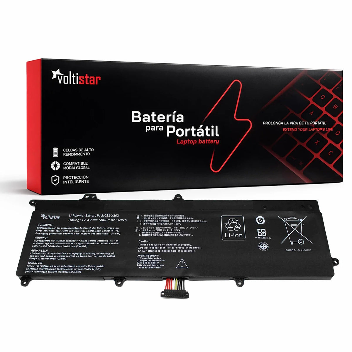 Batería Para Portátil Asus Vivobook X201E S200 Series C21-X202
