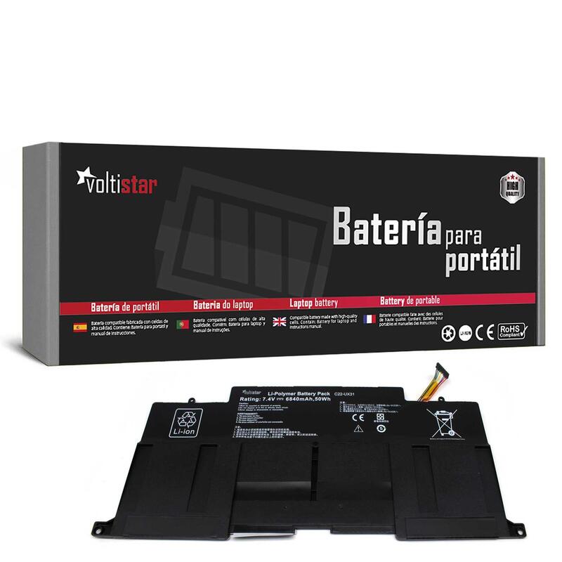 Batería Para Portátil Asus Zenbook Ux31, Ux31a, Ux31e (C22 Ux31)