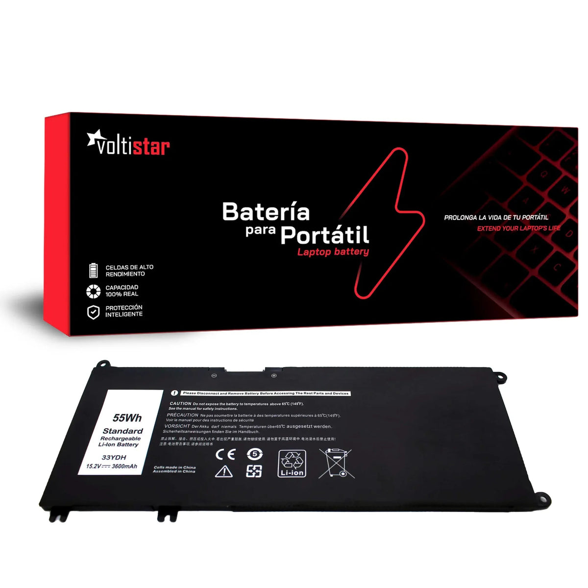 Batería Para Portátil Dell Inspiron 15 7577 17-7779 17-7778 17-7000 33Ydh
