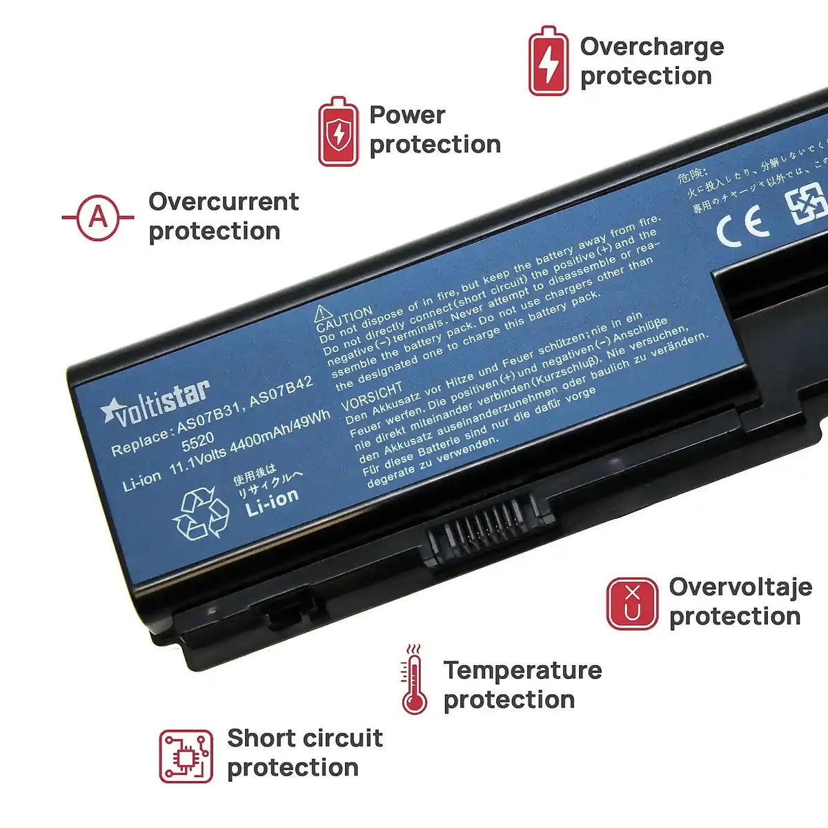 Batería Para Portátil Emachines E510 E520 E720 G420 Bt06