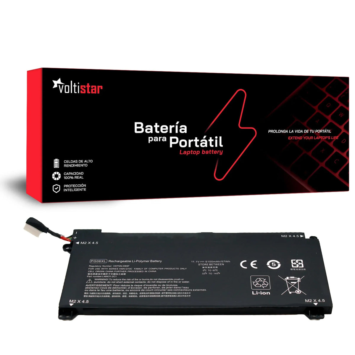 Batería Para Portátil Hp Omen 15-Dh Pg06Xl