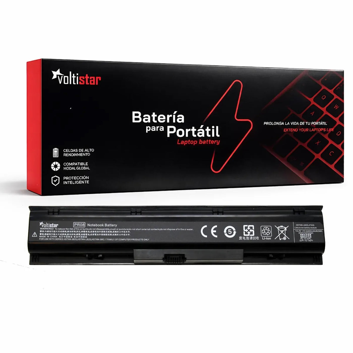 Batería Para Portátil Hp Probook 4740S 633807-001 14.4V 4400 Mah