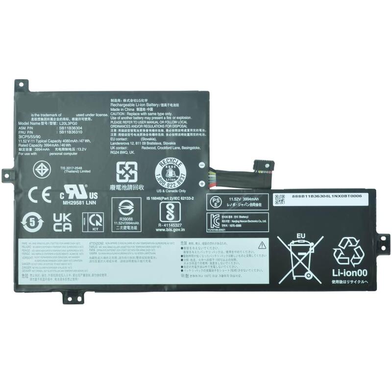Batería Para Portátil Lenovo 300e Chromebook Gen 3 L20l3pg0 11,52v 47wh