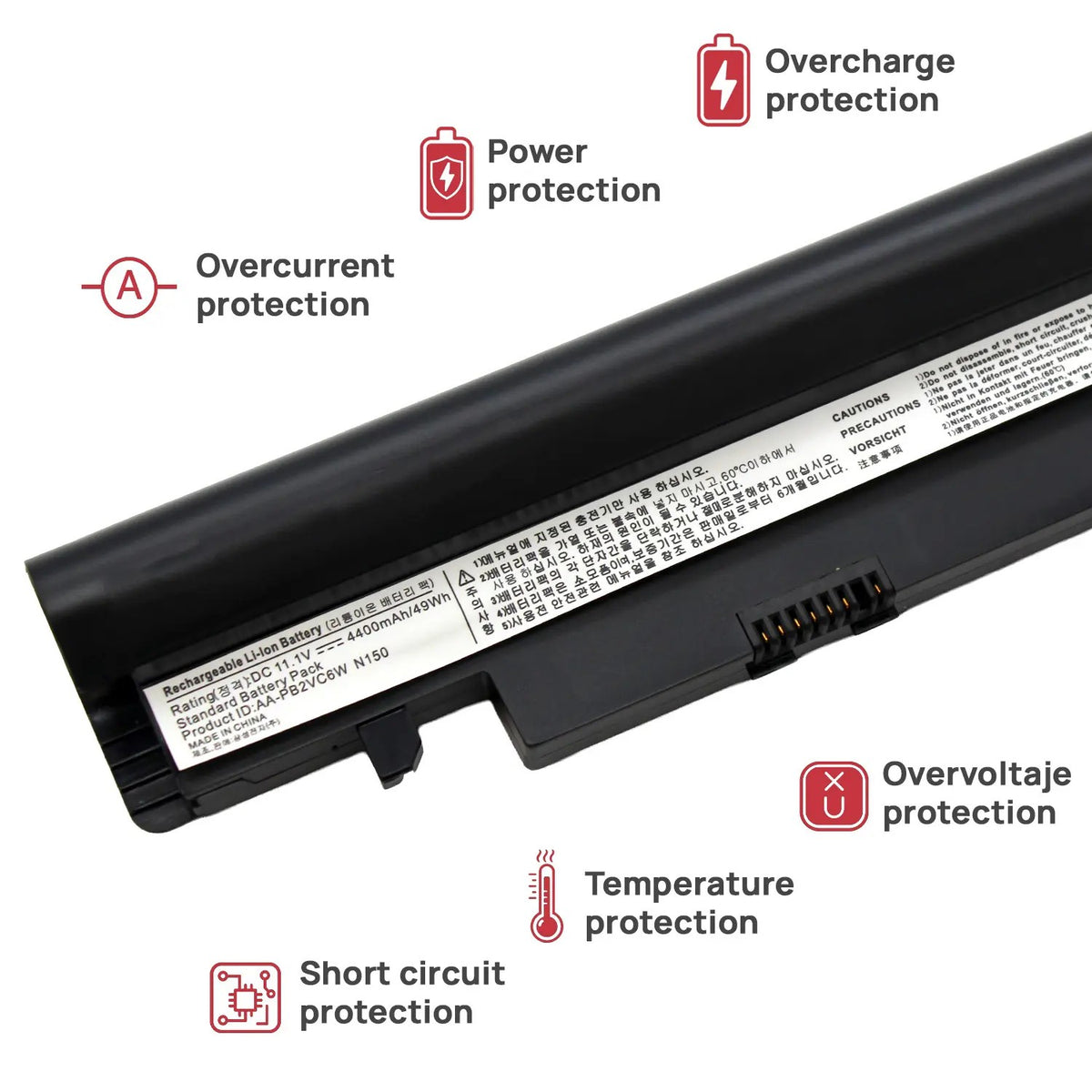 Batería Para Portátil Samsung N143 N145 N148 N150 N250 N250P N260 N260P Plus