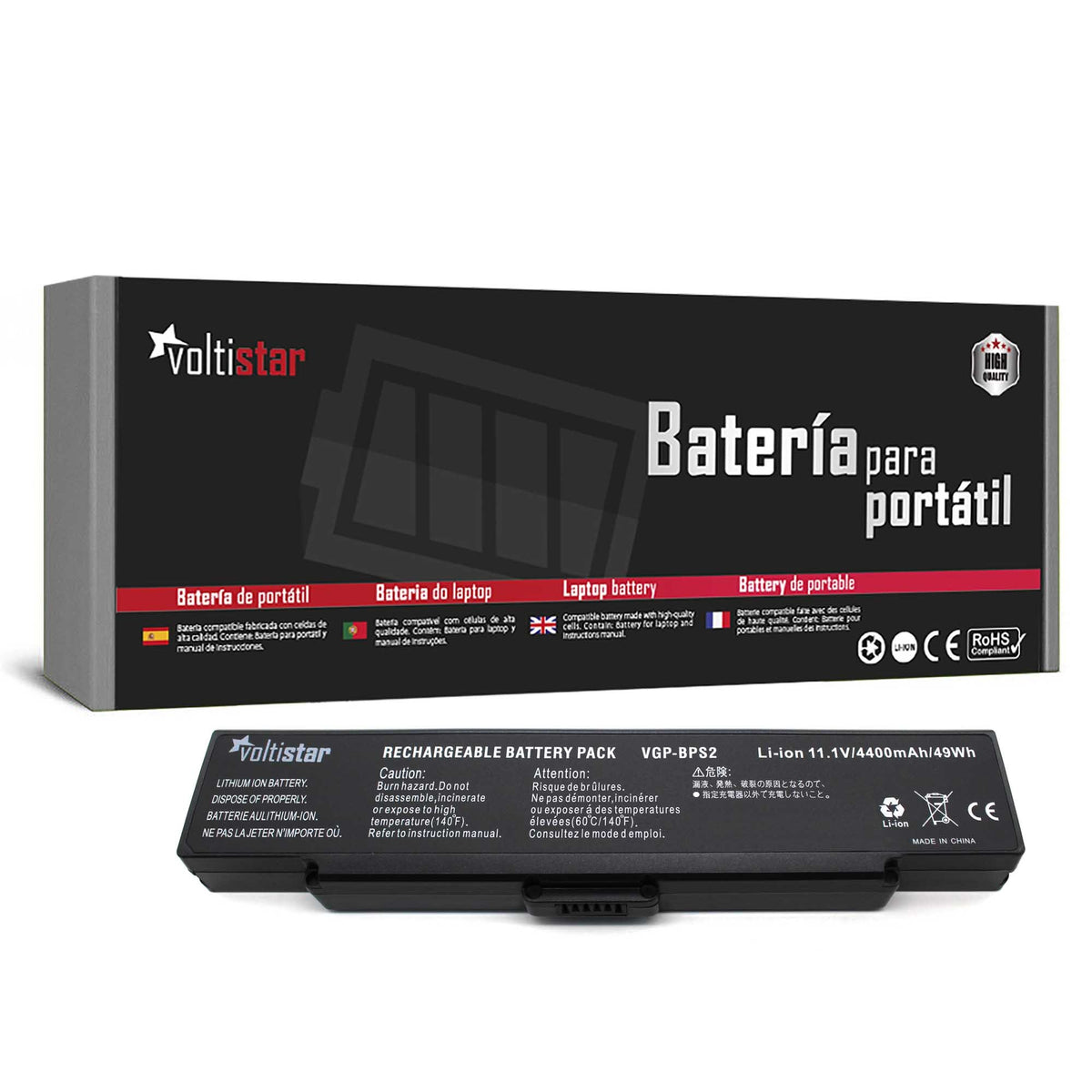 Batería Para Portatil Sony Vaio Vgp-Bps2 Vgp-Bps2A Vgp-Bps2B Vgp-Bps2C Vgp-Bpl2 Vgp-Bpl2C