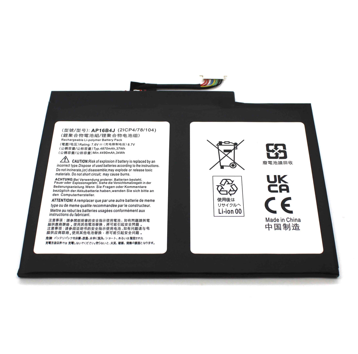 Batería Para Portátil Acer Aspire Switch 5 Sw512-52 Ap16B4J