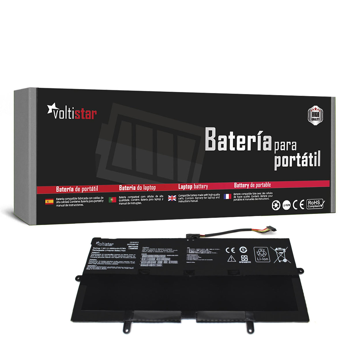 Batería Para Portátil Asus Chromebook Flip C302Ca-0041A6Y30 C302Ca-Gu005 C21N1613