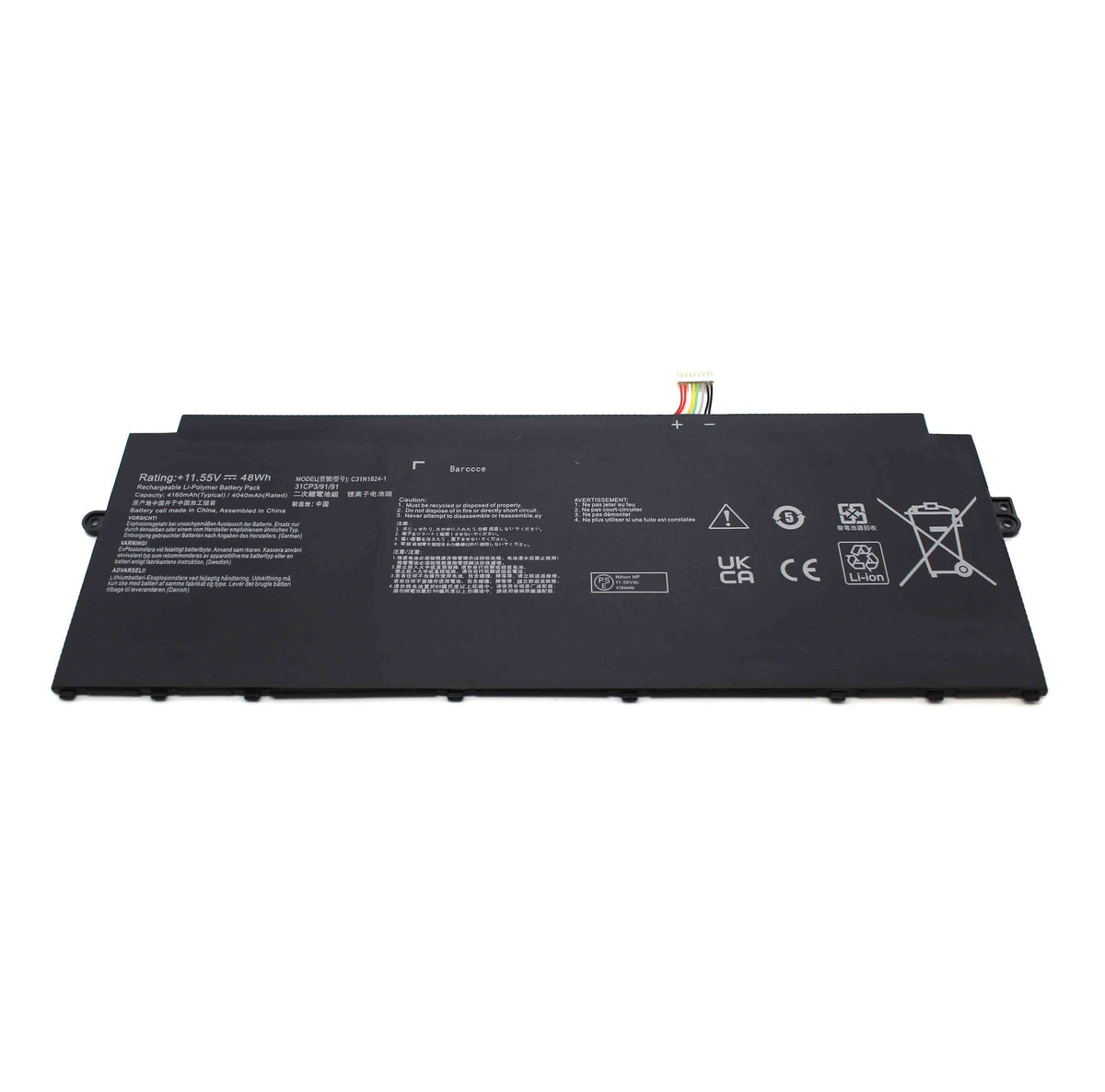 Batería Para Portátil Asus Chromebook Flip C433T C31N1824-1