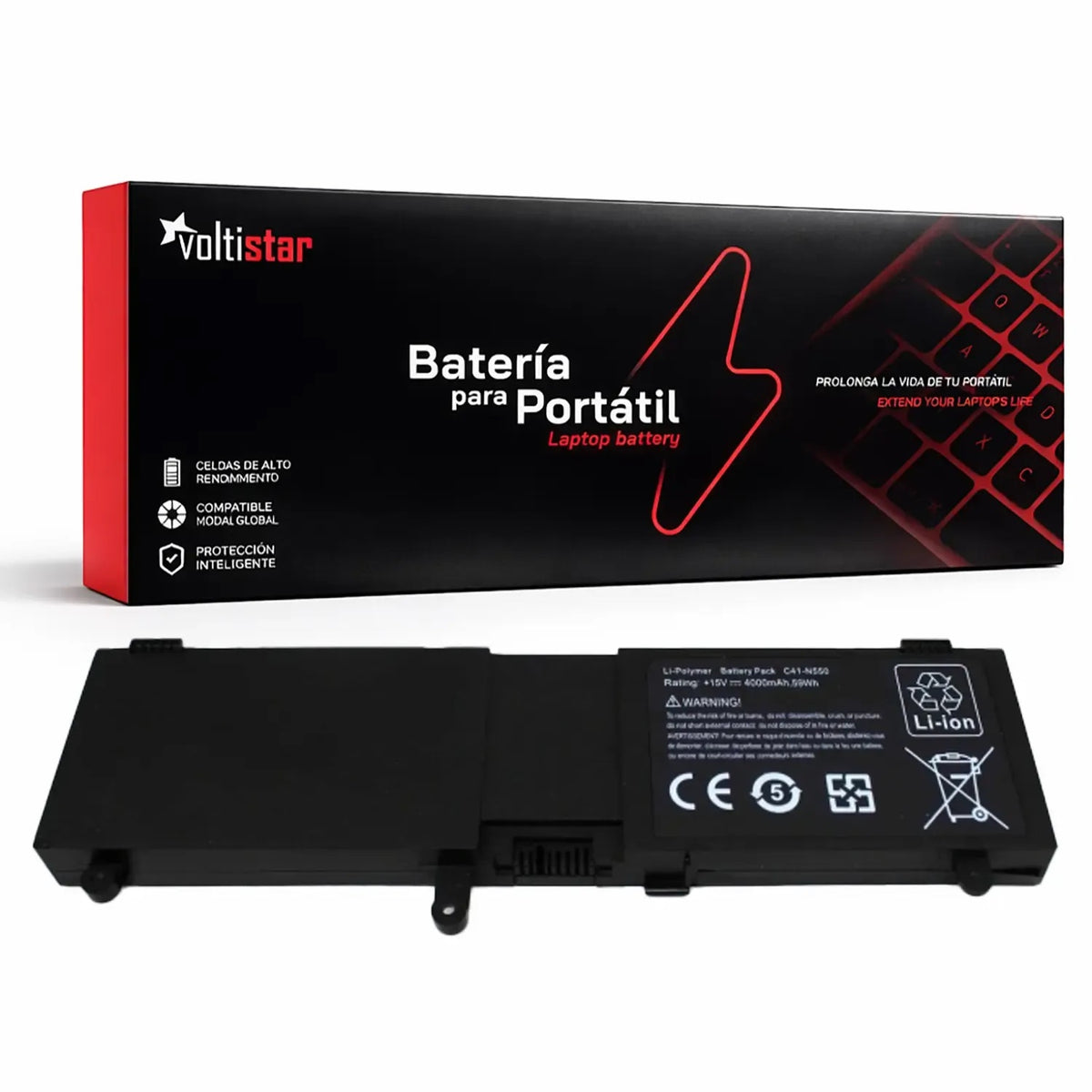 Batería Para Portátil Asus Rog G550 G550J G550Jk N550 N550J N550Jv N550Jk N550Ja C41-N550