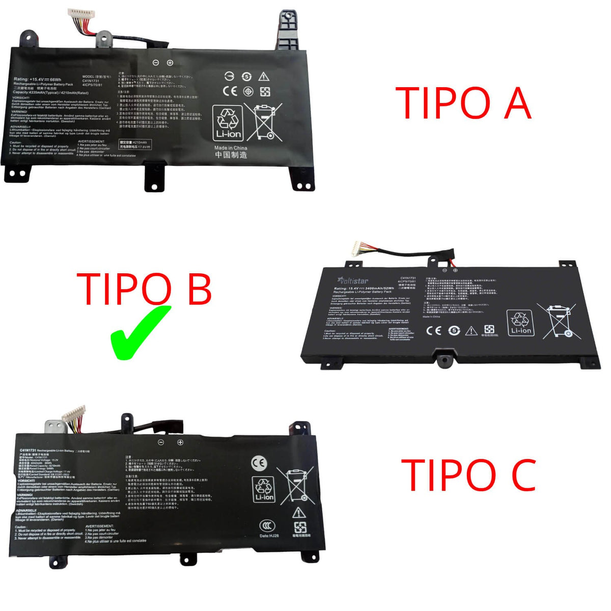 Batería Para Portátil Asus Rog Strix Gl504G Gl504Gm Gl504Gs C41N1731