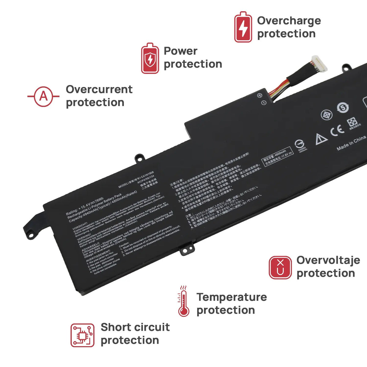 Batería Para Portátil Asus Rog Zephyrus G14 Ga401 C41Pq05 C41N1908