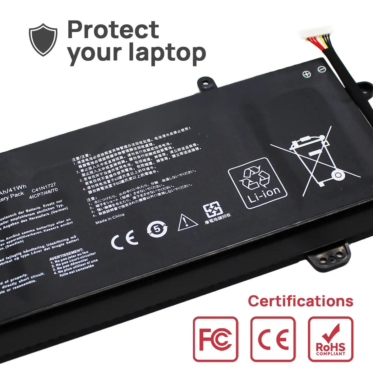 Batería Para Portátil Asus Rog Zephyrus M Gm501 C41N1727Gm