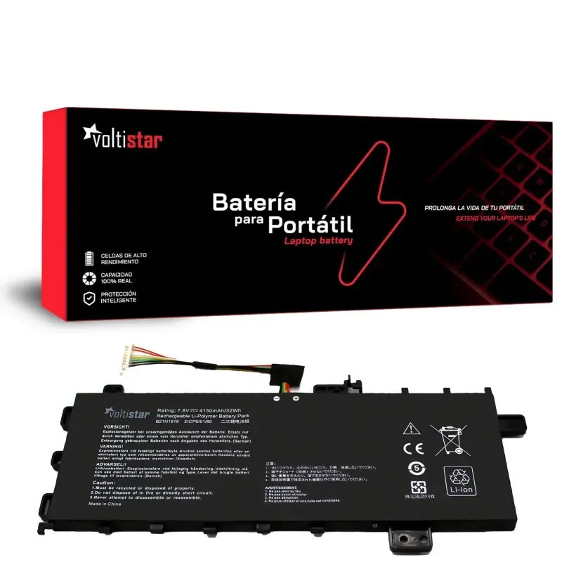 Batería Para Portátil Asus Vivobook F412Da F412Fa F412Ua B21N1818 7.6V
