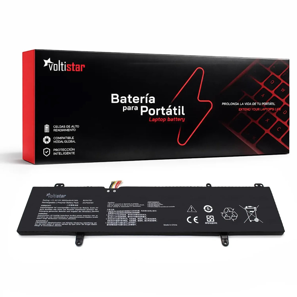 Batería Para Portátil Asus Vivobook S14 S410 S410U S410Ua S410Uf S410Un B31N1707