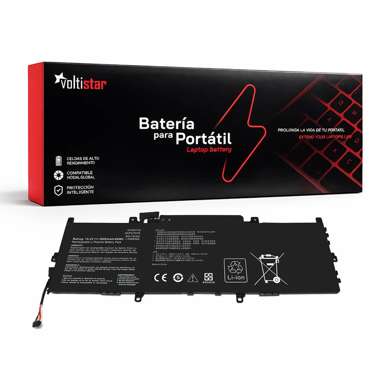 Batería Para Portátil Asus Zenbook 13 Ux331Fn Ux331Ua Ux331Un U3100Fn C41N1715