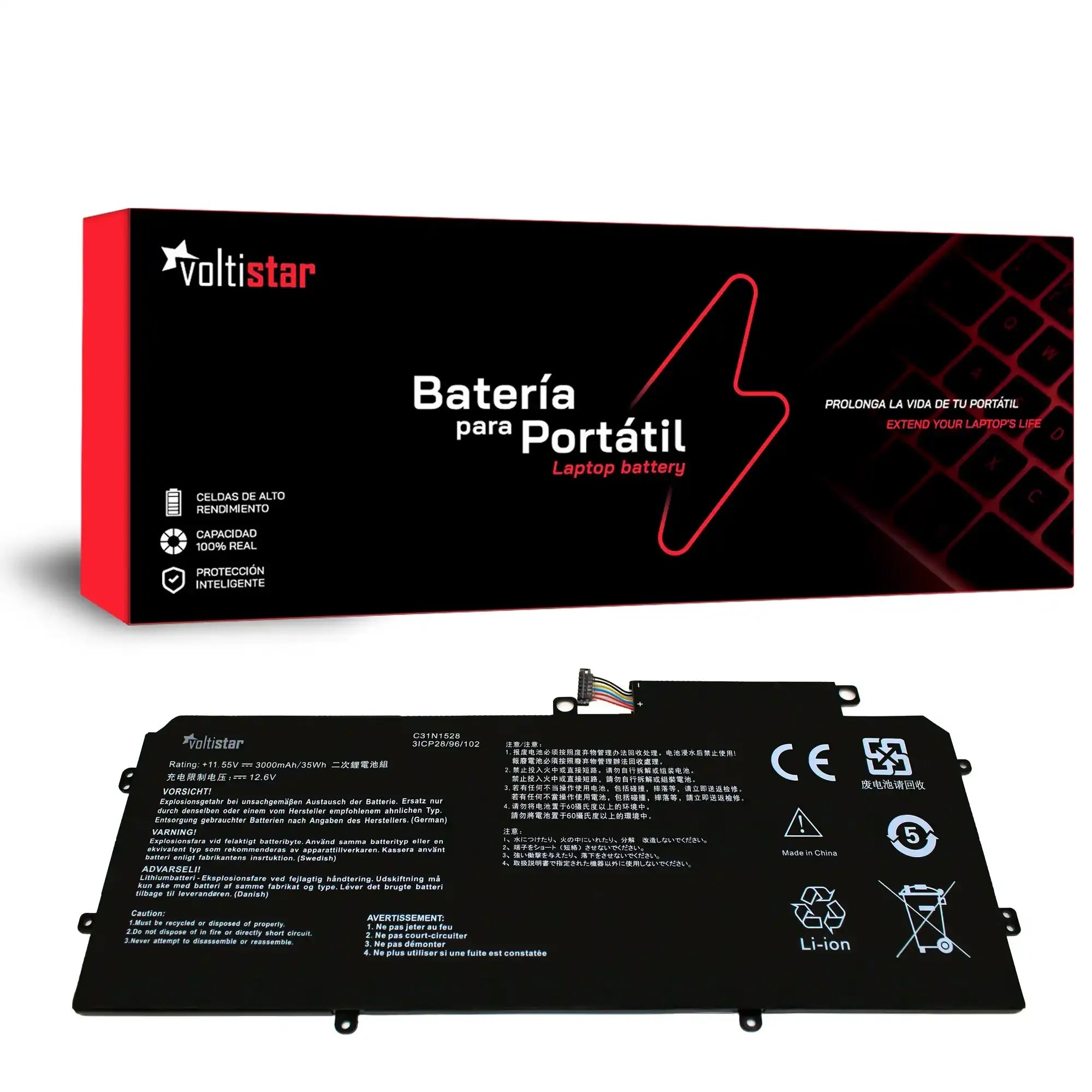 Batería Para Portátil Asus Zenbook Flip Ux360 Ux360C Ux360Ca C31N1528