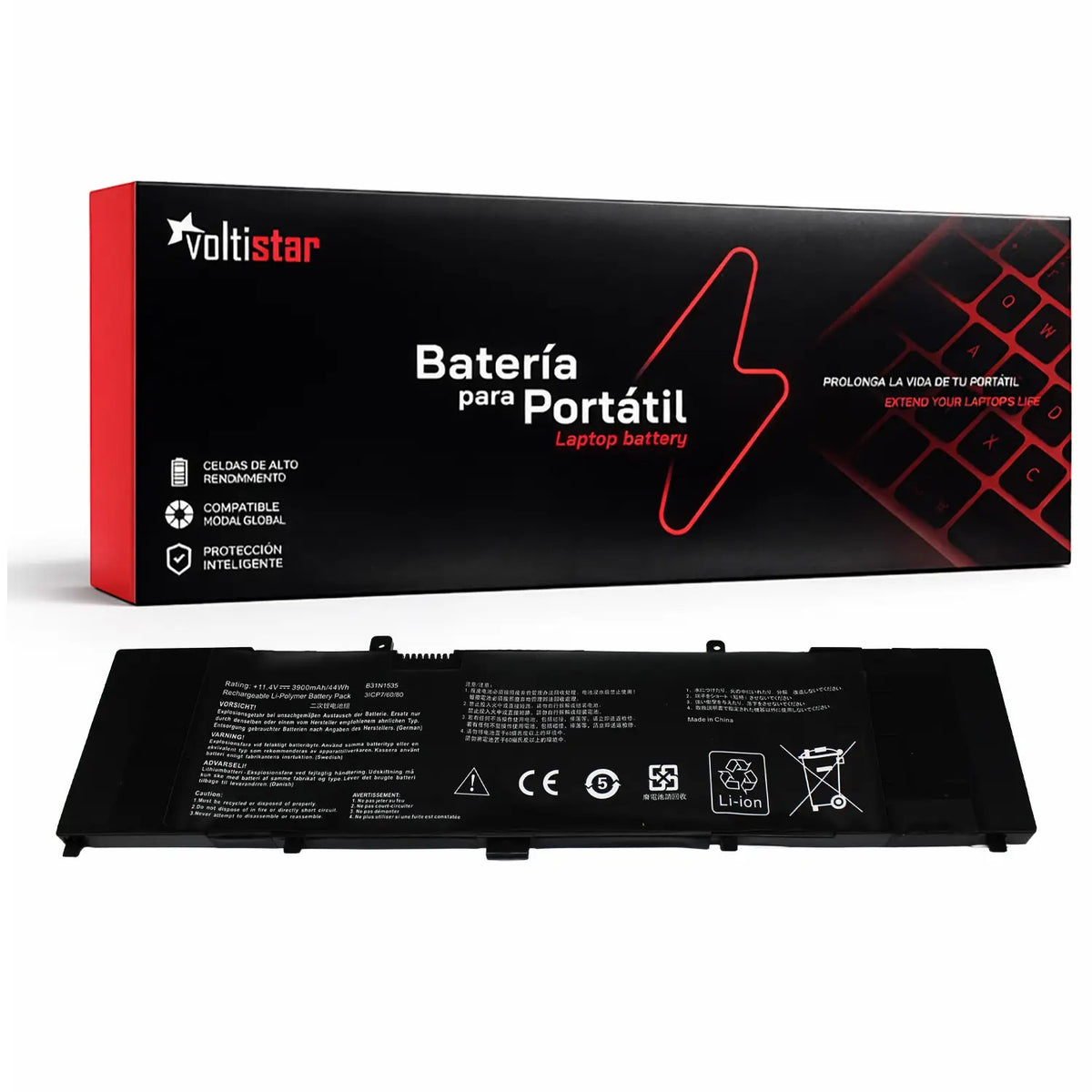 Batería Para Portátil Asus Zenbook Ux310Ua Ux310Uq Ux410Ua Ux410Uq B31N1535