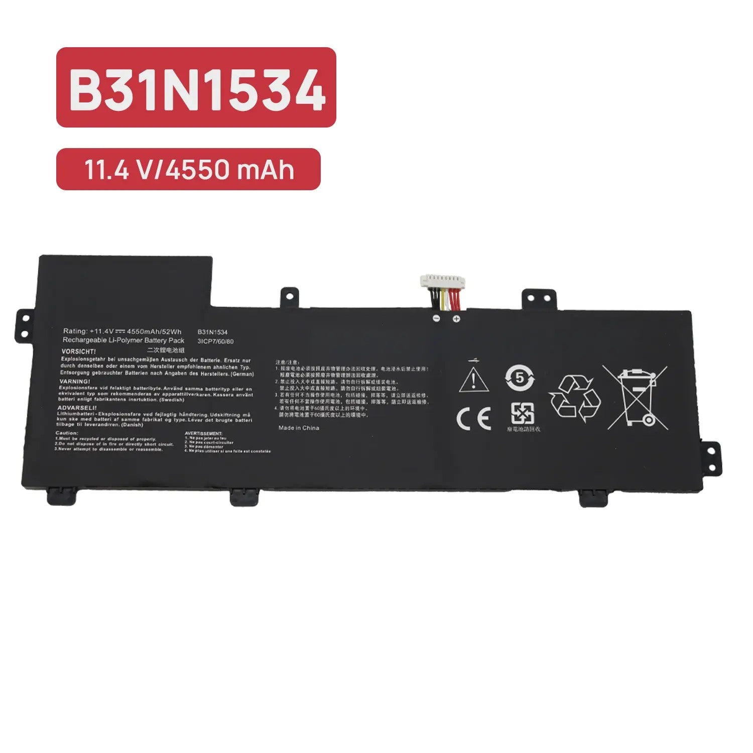 Batería Para Portátil Asus Zenbook Ux510Ux-Cn014T B31N1534