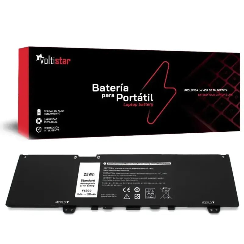 Batería Para Portátil Dell Inspiron 13 8370 8373 F62G0 39Dy5 Rpjc3 11.4V