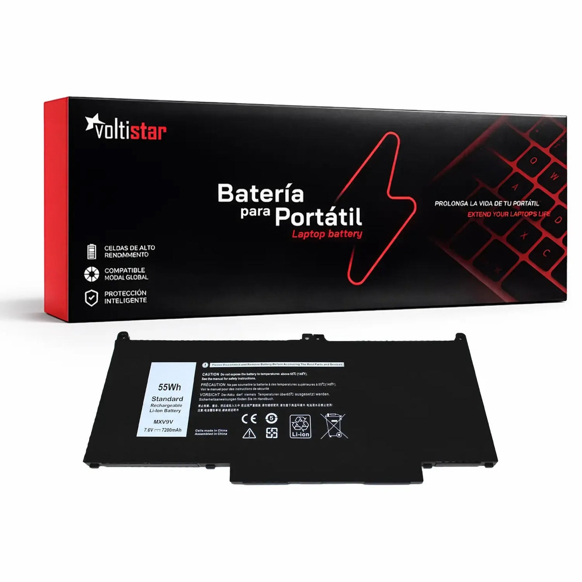 Batería Para Portátil Dell Latitude 13 5300 5310 14 7400 7300 Mxv9V P96G
