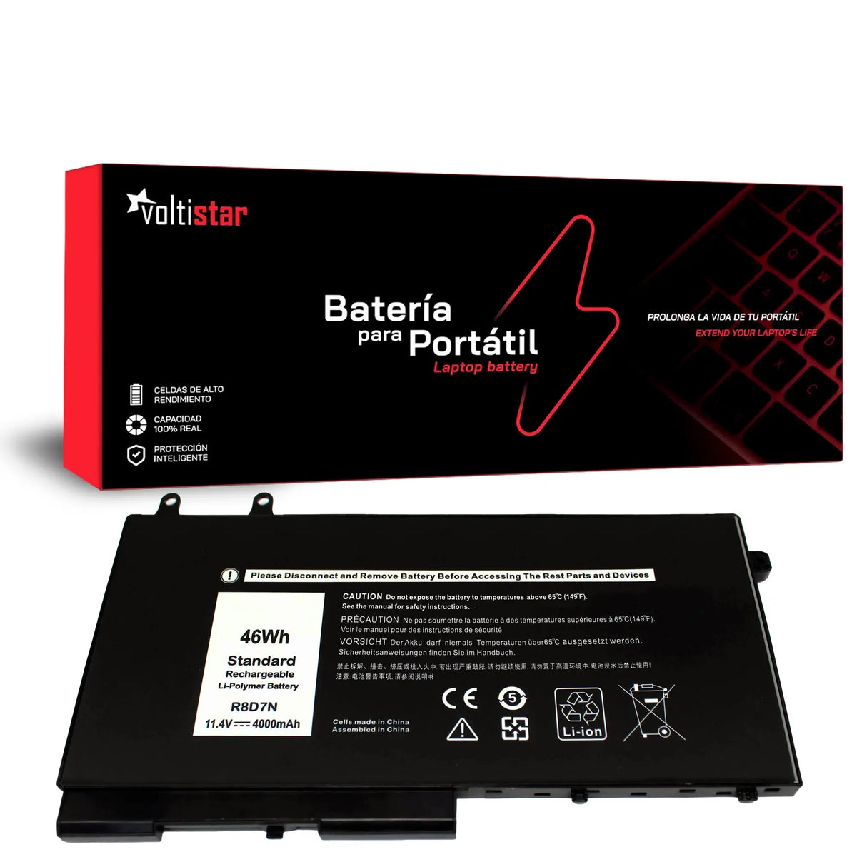 Batería Para Portátil Dell Precision 3540 3550 Inspiron 7590 7591 R8D7N 1V1Xf 4Gvmp